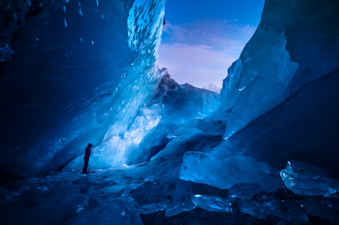 Inside the Ice Canyon